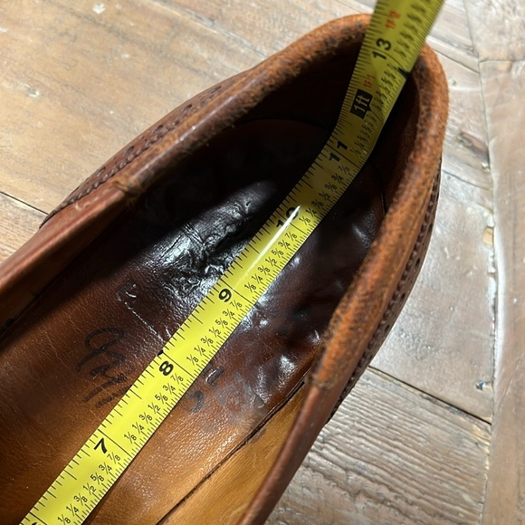 Paul Stuart brown leather fringed loafers - Picture 14 of 16